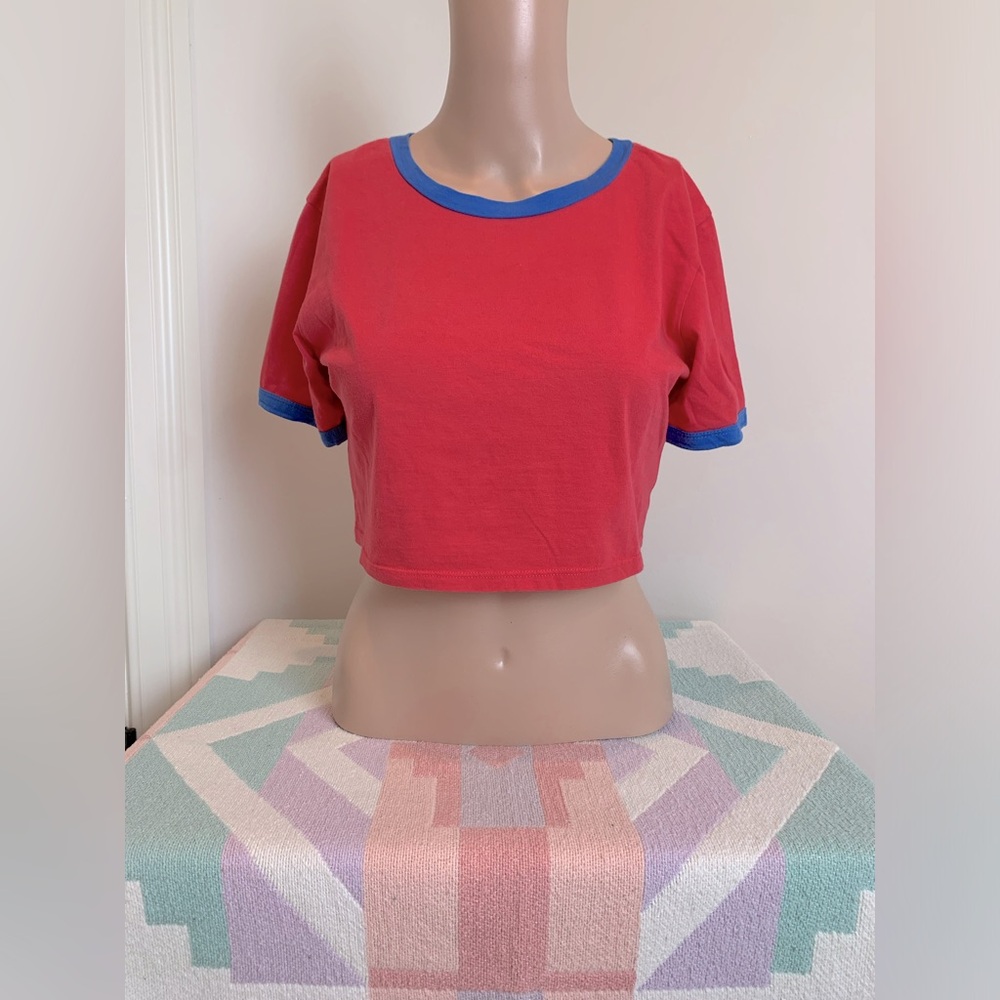 LF Emma & Sam crop top ringer tee